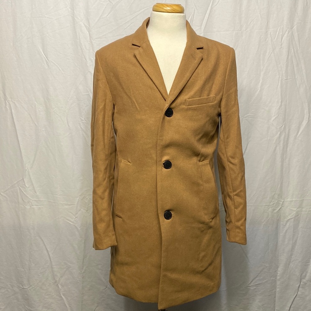 H&M Men’s Light Brown/Tan Peacoat Suit Jacket Size 40R